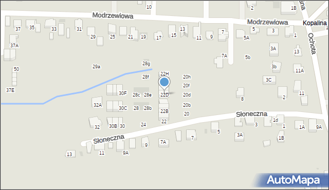 Wieliczka, Słoneczna, 22D, mapa Wieliczka