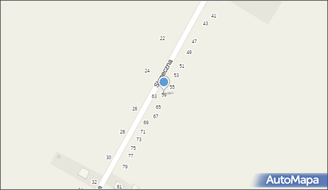 Wierzchlas, Słoneczna, 59, mapa Wierzchlas