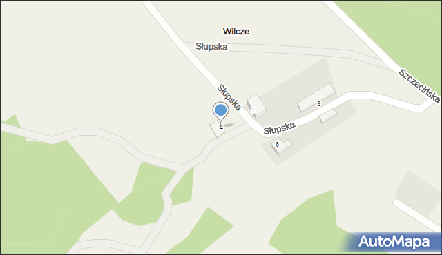 Wilcze, Słupska, 4, mapa Wilcze