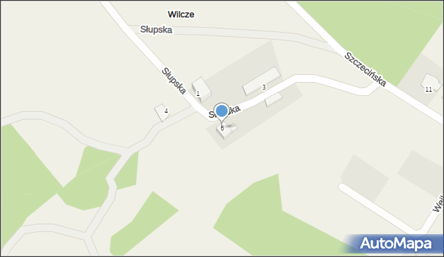 Wilcze, Słupska, 6, mapa Wilcze