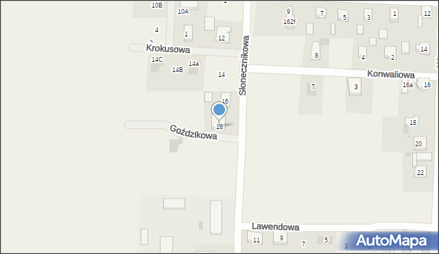 Wilczogóra, Słonecznikowa, 18, mapa Wilczogóra