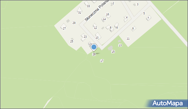 Winiec, Słoneczna Polana, 19, mapa Winiec