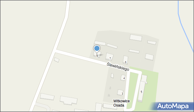 Witkowice, Ślewińskiego Władysława, 9, mapa Witkowice