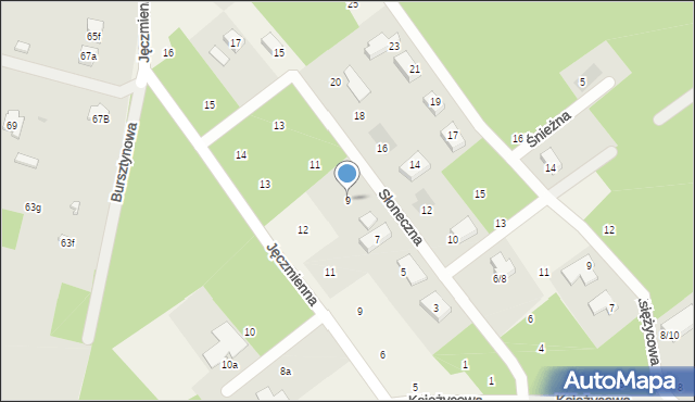 Wódka, Słoneczna, 9, mapa Wódka