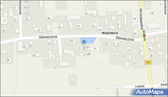Wojkowice, Słoneczna, 13, mapa Wojkowice