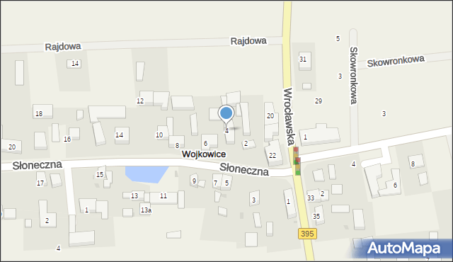 Wojkowice, Słoneczna, 4, mapa Wojkowice