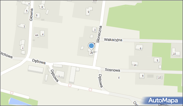 Wojnowice, Słoneczna, 2b, mapa Wojnowice