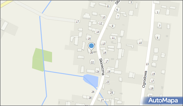 Wola Mokrzeska, Słoneczna, 20, mapa Wola Mokrzeska