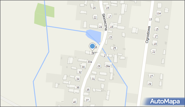 Wola Mokrzeska, Słoneczna, 28, mapa Wola Mokrzeska