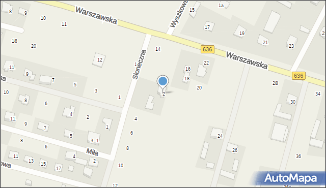 Wola Rasztowska, Słoneczna, 2, mapa Wola Rasztowska