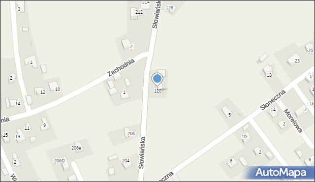 Wola Zachariaszowska, Słowiańska, 120, mapa Wola Zachariaszowska