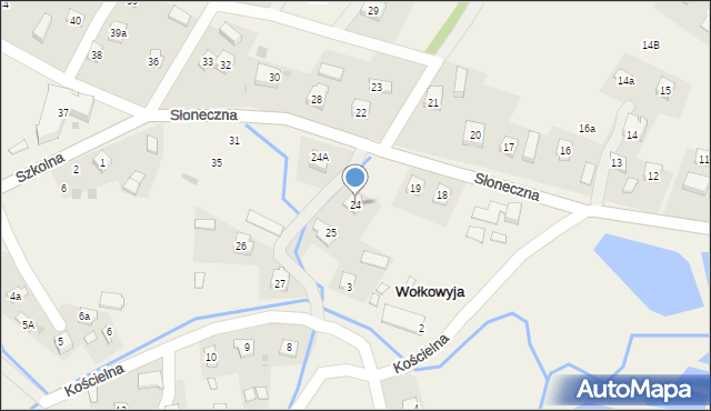 Wołkowyja, Słoneczna, 24, mapa Wołkowyja