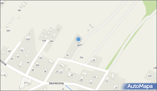 Wołkowyja, Słoneczna, 34A, mapa Wołkowyja