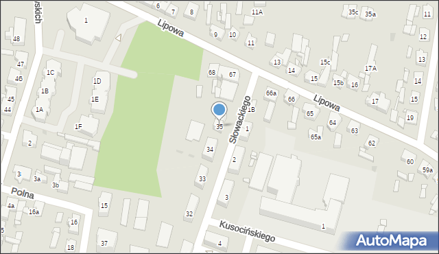 Wolsztyn, Słowackiego Juliusza, 35, mapa Wolsztyn