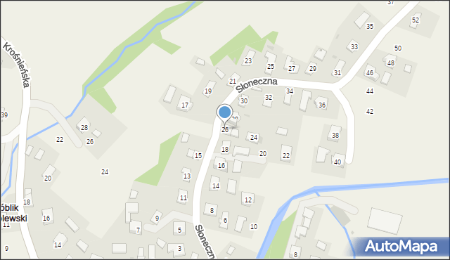 Wróblik Szlachecki, Słoneczna, 26, mapa Wróblik Szlachecki