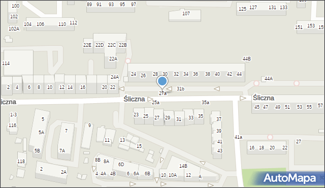 Wrocław, Śliczna, 27a, mapa Wrocławia