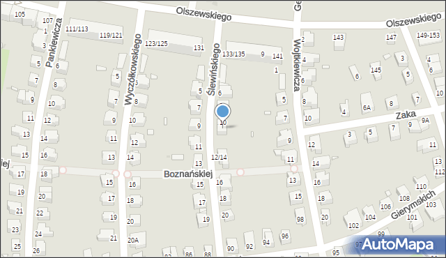 Wrocław, Ślewińskiego Władysława, 10A, mapa Wrocławia