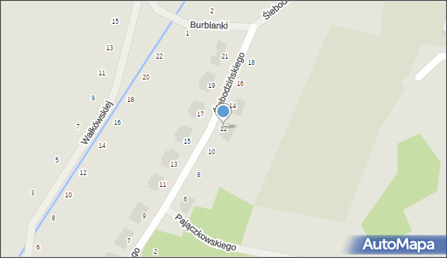 Wrocław, Ślebodzińskiego Władysława, 12, mapa Wrocławia