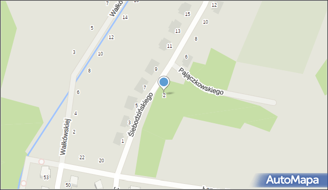 Wrocław, Ślebodzińskiego Władysława, 2, mapa Wrocławia