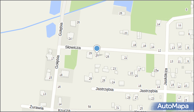 Wronowice, Słowicza, 27, mapa Wronowice