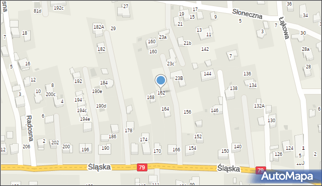 Zabierzów, Śląska, 162, mapa Zabierzów