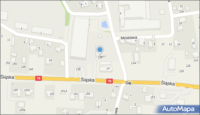 Zabierzów, Śląska, 236, mapa Zabierzów