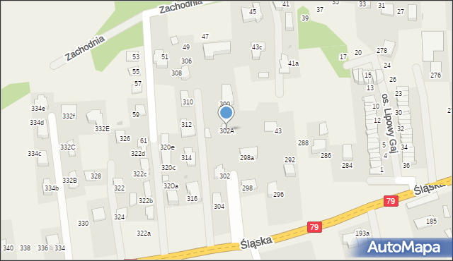 Zabierzów, Śląska, 302A, mapa Zabierzów