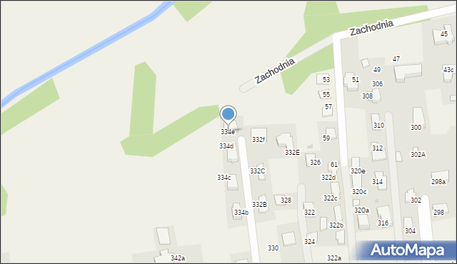 Zabierzów, Śląska, 334e, mapa Zabierzów