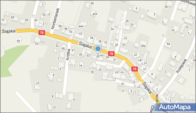 Zabierzów, Śląska, 41, mapa Zabierzów