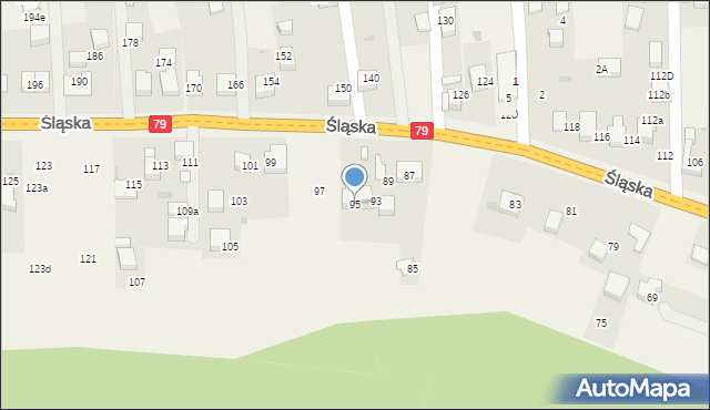 Zabierzów, Śląska, 95, mapa Zabierzów