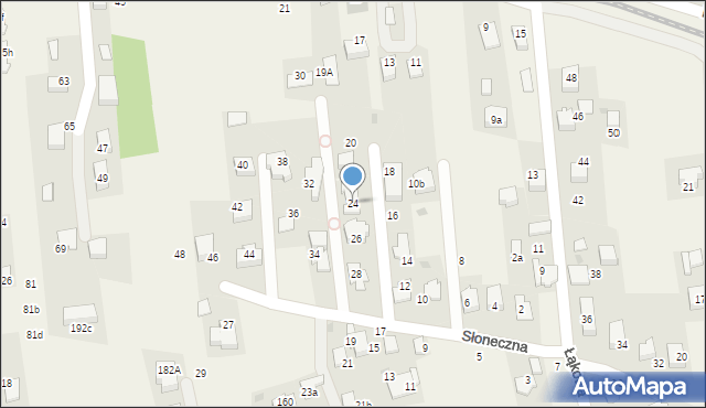 Zabierzów, Słoneczna, 24, mapa Zabierzów