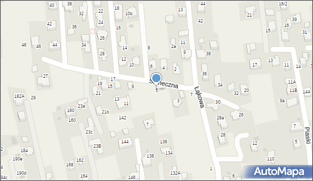 Zabierzów, Słoneczna, 5, mapa Zabierzów