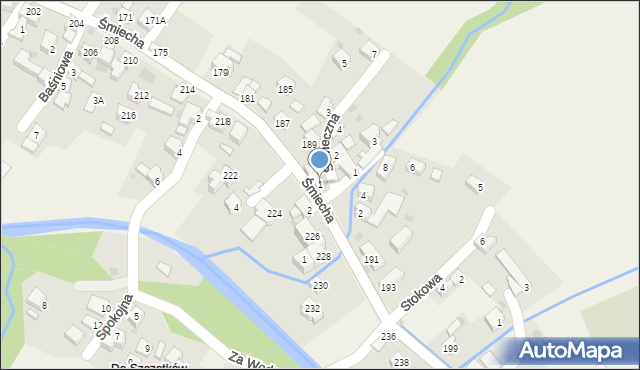 Żabnica, Słoneczna, 1, mapa Żabnica