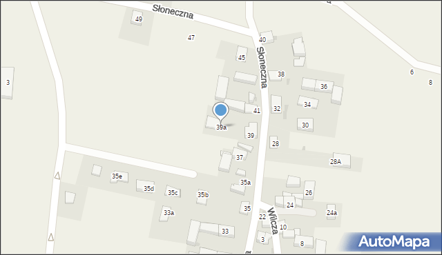 Zachowice, Słoneczna, 39a, mapa Zachowice