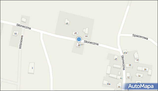 Zachowice, Słoneczna, 49, mapa Zachowice