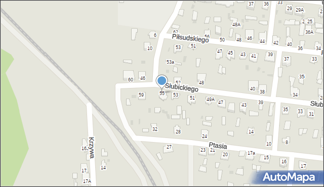 Zaklików, Słubickiego Władysława, 55, mapa Zaklików