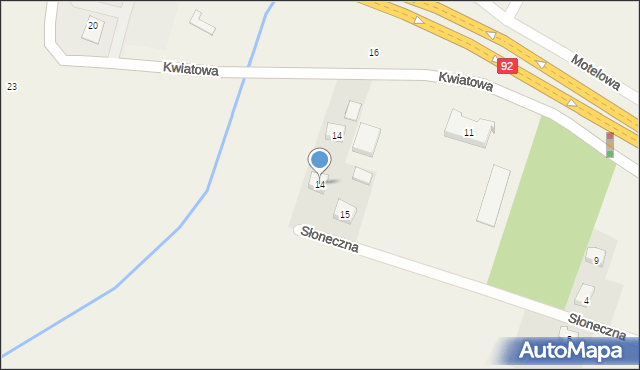 Zasutowo, Słoneczna, 14, mapa Zasutowo