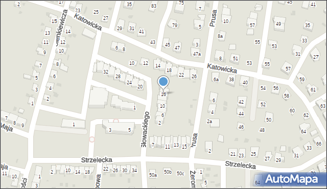 Zdzieszowice, Słowackiego Juliusza, 16, mapa Zdzieszowice