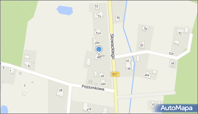 Zebrzydowice, Słowackiego Juliusza, 49C, mapa Zebrzydowice