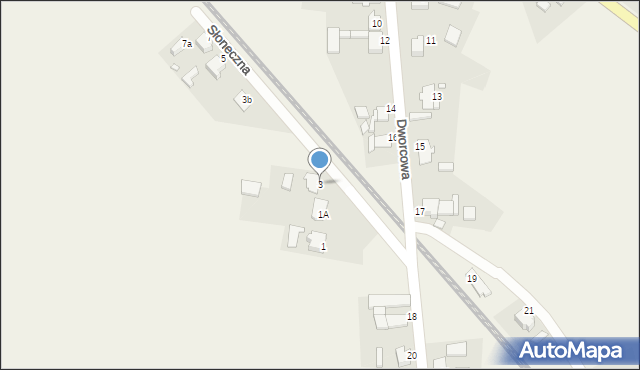 Żędowice, Słoneczna, 3, mapa Żędowice