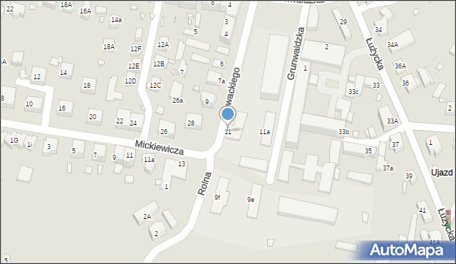 Zgorzelec, Słowackiego Juliusza, 11, mapa Zgorzelec