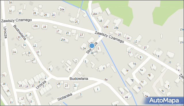 Zielona Góra, Słowicza, 1a, mapa Zielona Góra