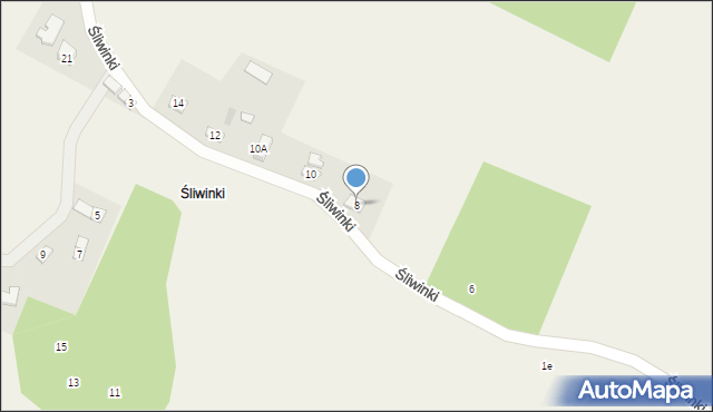 Zręcin, Śliwinki, 8, mapa Zręcin