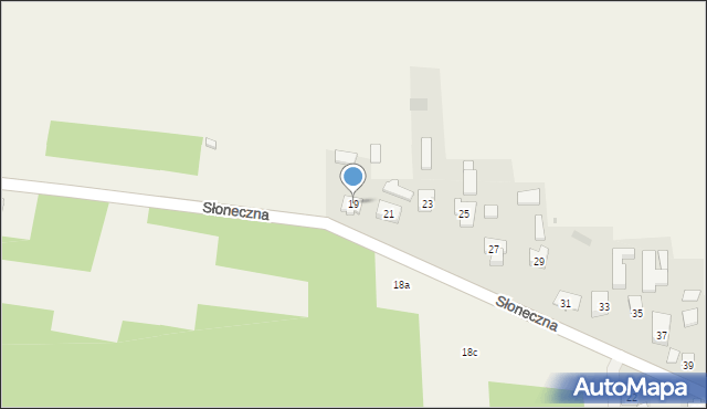 Żurada, Słoneczna, 19, mapa Żurada