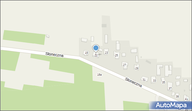 Żurada, Słoneczna, 21, mapa Żurada