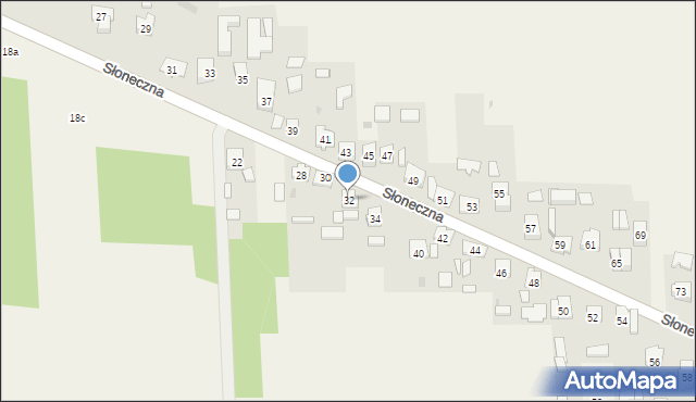 Żurada, Słoneczna, 32, mapa Żurada