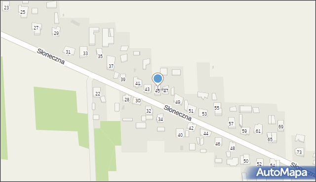 Żurada, Słoneczna, 45, mapa Żurada