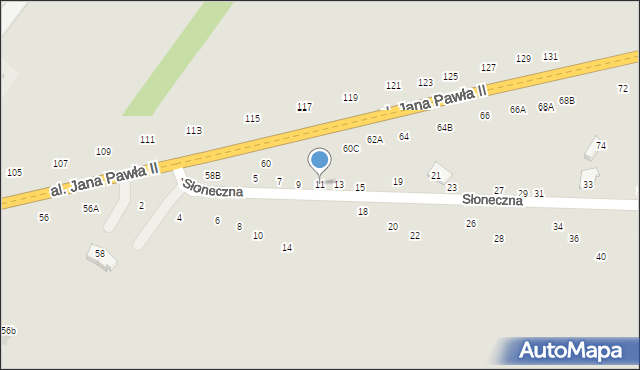 Zwoleń, Słoneczna, 11, mapa Zwoleń