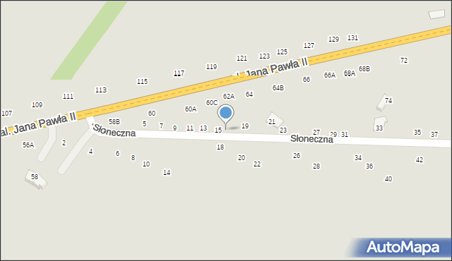 Zwoleń, Słoneczna, 17, mapa Zwoleń