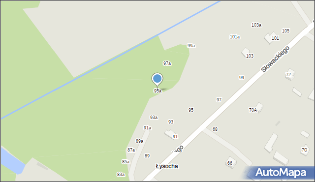 Zwoleń, Słowackiego Juliusza, 95a, mapa Zwoleń